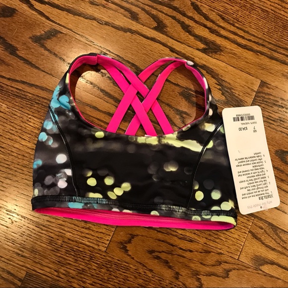 Ivivva Other - New IVIVVA Vitality Sports Bra Black Pink Dot 7